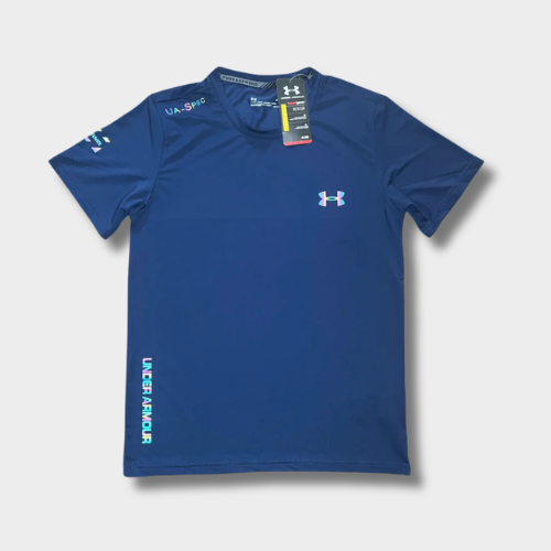 Ensemble short/t-shirt UA Fluo Bleu