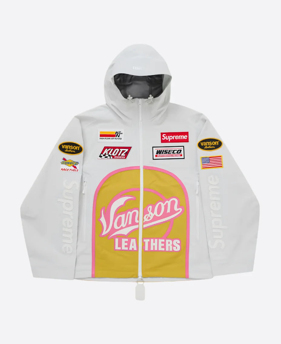 Veste Imperméable Racing - Blanche