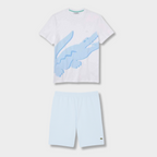 Ensemble short/t-shirt LCST Bleu et blanc