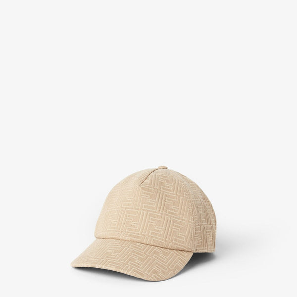 Casquette de baseball en coton FF beige